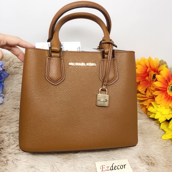 NWT Michael Kors | Adele Medium Leather Satchel - Picture 6 of 8